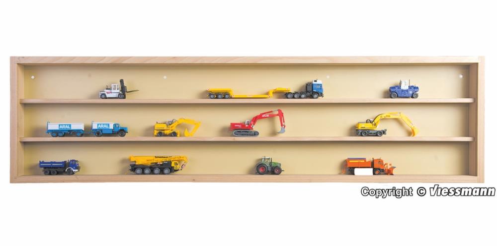 Kibri 12018 Schaukasten mit Glasschiebetüren, natur,L 104,0 x H 27,5 x T