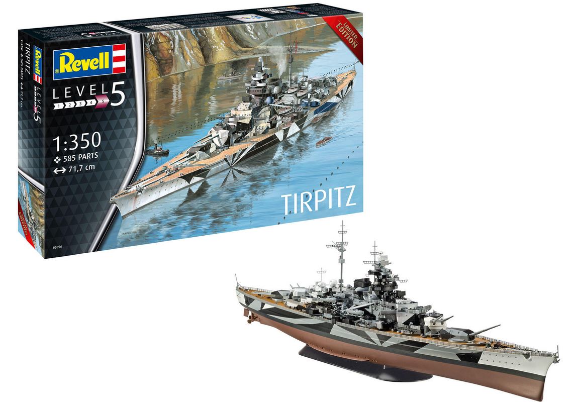 Revell 05096 Tirpitz 1:350 Modellbausatz NEU OVP Schlachtschiff