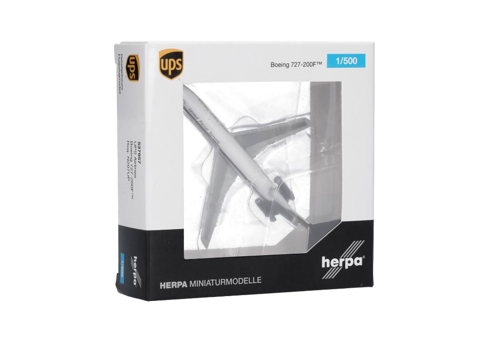 Herpa 537957 UPS Airlines Boeing 727-200F 1:500 Standmodell Neu