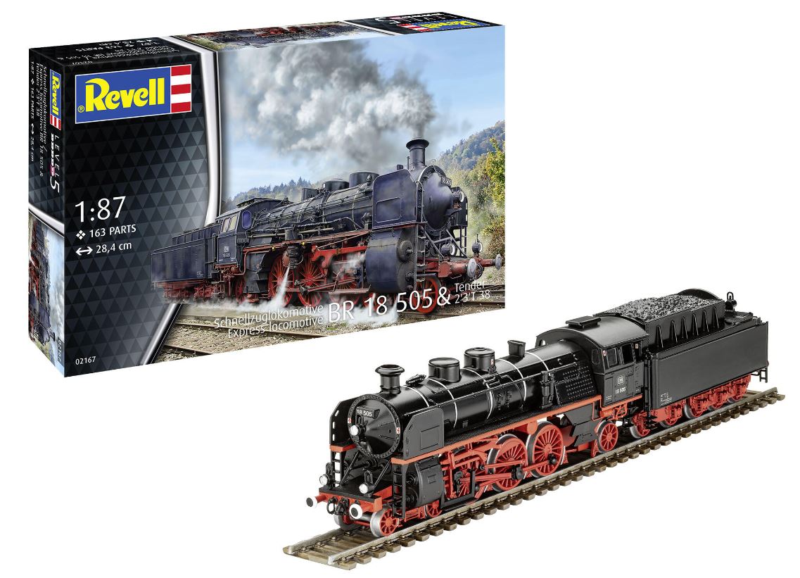 Revell 02167 Schnellzuglokomotive BR 18 505 Tender 2'3' T38 1:87