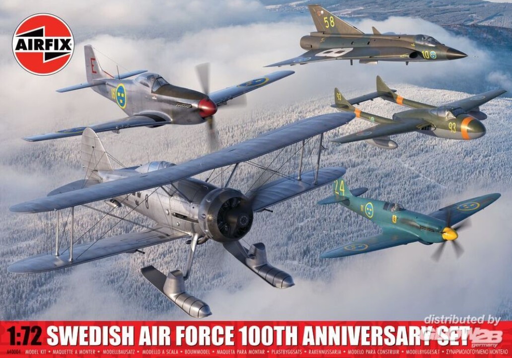 Airfix A40004 Swedish Air Force 100th Anniversary Set in 1:72