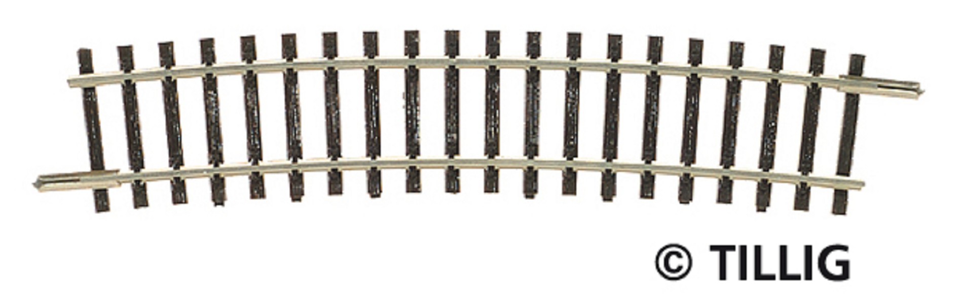 Tillig 83112 Gebogenes Gleis R 32 R 396 mm 15o - Spur TT - Neu