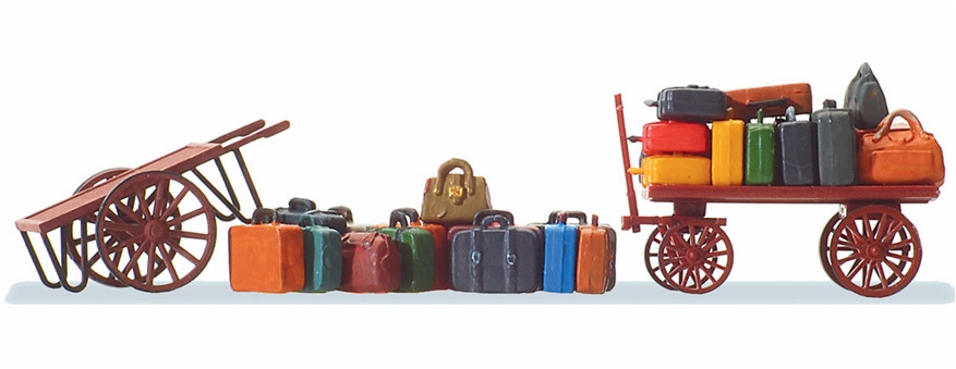 Preiser 17705 2 Wagen. Reisegepäck. 15 lose