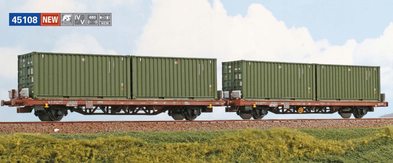 ACME 45108 Set Flachwg FS mit Militärcontainer 1:87 Spur H0 DC