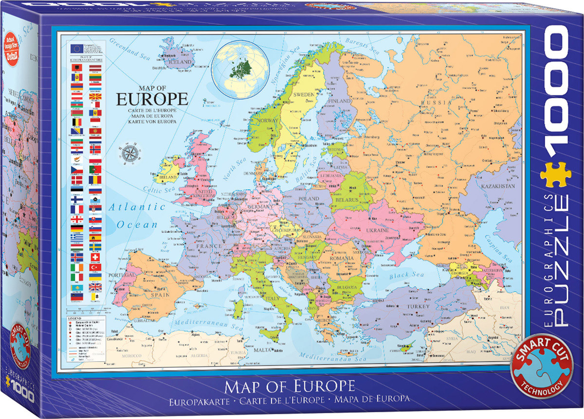 EUROGRAPHICS 6000-0789 Karte von Europa 1000 Teile Puzzle NEU OVP