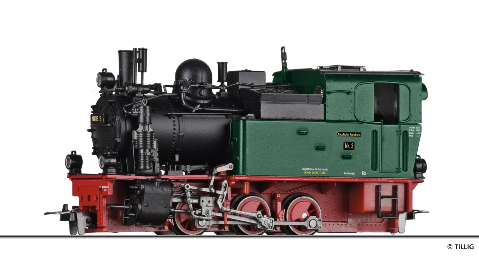 Tillig 02924 Dampflokomotive Nr. 3 NKB 1:87 Spur H0m Neu OVP