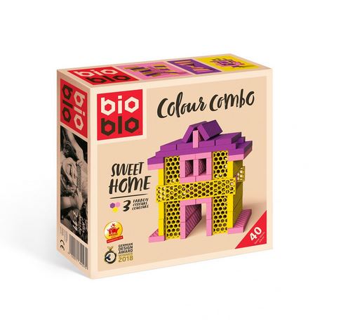 Bioblo 64027 COLOUR COMBO "Sweet Home" mit 40 Bausteinen Neu