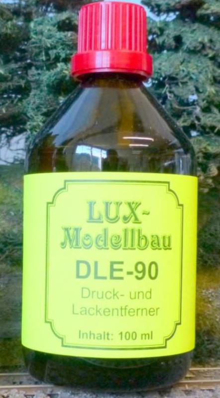 Lux 9002 DLE-90 Druck- und Lackentferner 100 ml Glasflasche