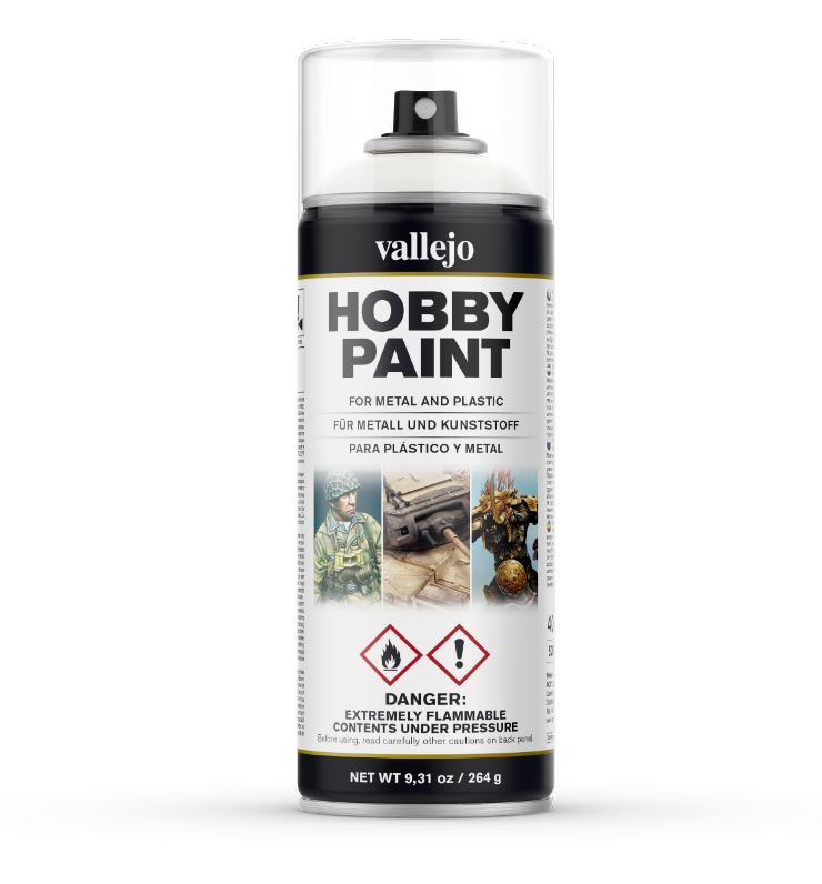 Vallejo 28010 Weiße Grundierung, Sprühdose, 400 ml