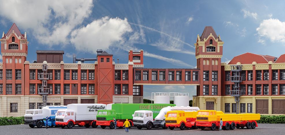 Kibri 36980 LKW-Sattelzüge, Bausatz 1:122 Spur Z, 6 Stück