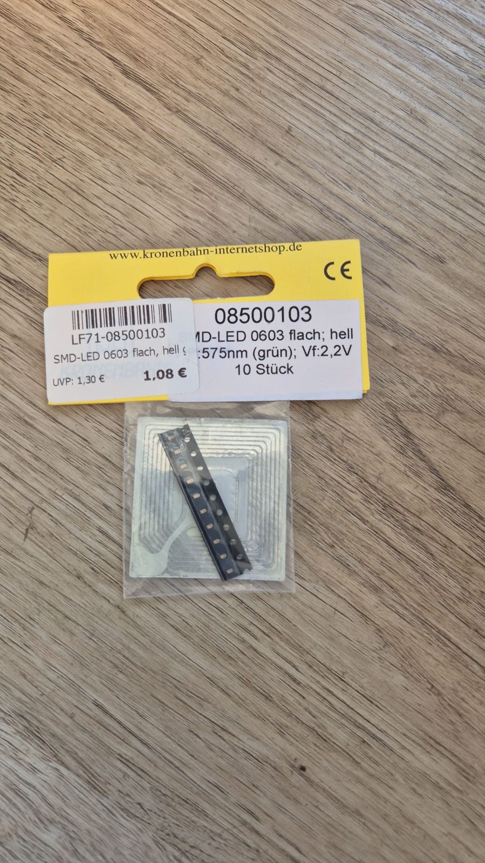 ArsTECNICA 8500103 SMD-LED 0603 flach, hell grün, 2,2 V, 10 Stück