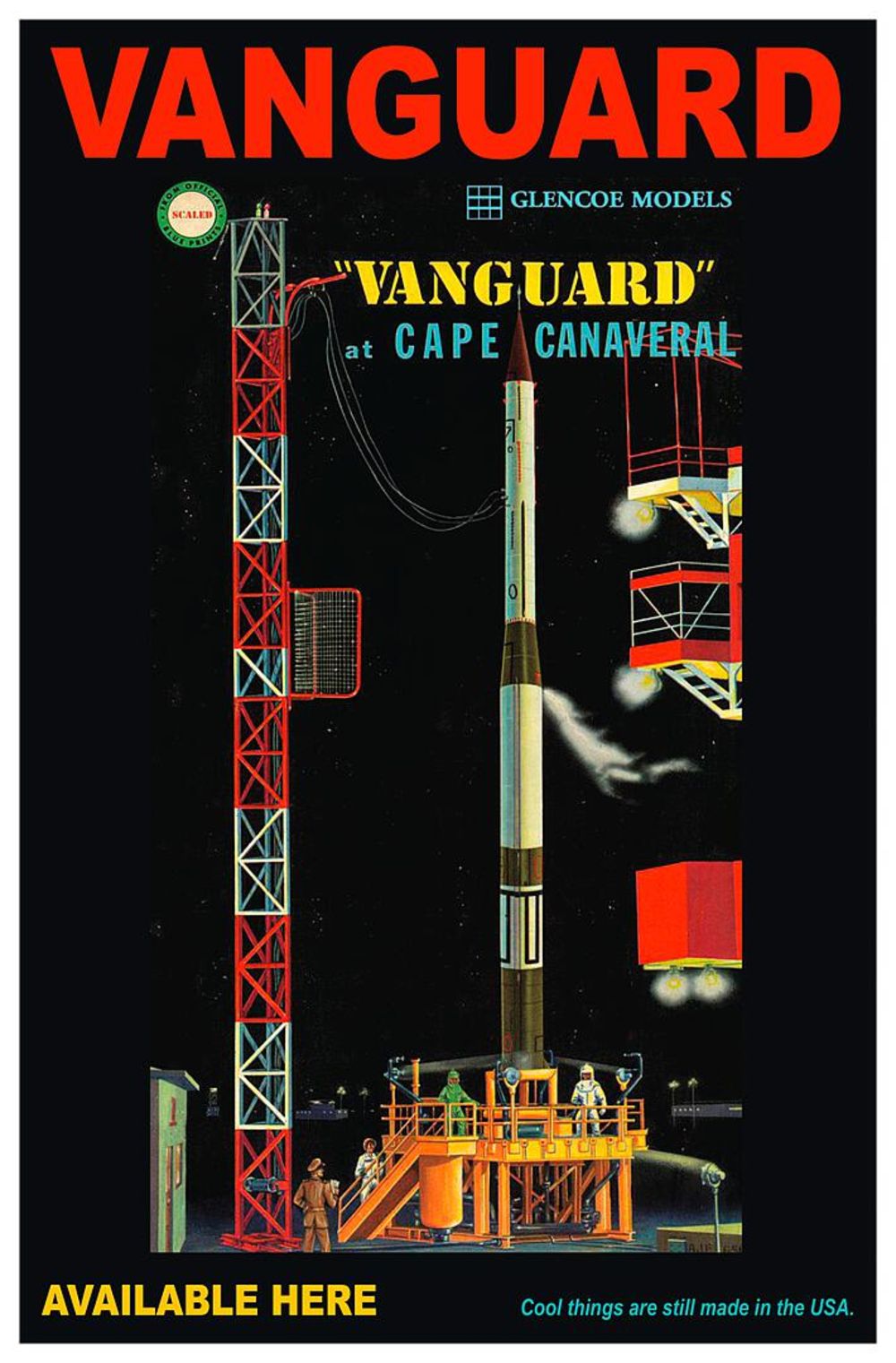 GLENCOE 08903 Vanguard Rakete mit Gestell 1:76 Bausatz NEU OVP