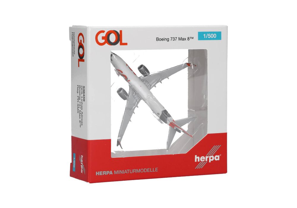 Herpa 538459 GOL Linhas Aéreas Boeing 737 Max 8 PR-XMX 1:500