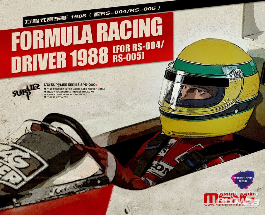 Meng Model SPS-090s Formula Racing Driver 1988 (For RS-004/RS-005) 1:12