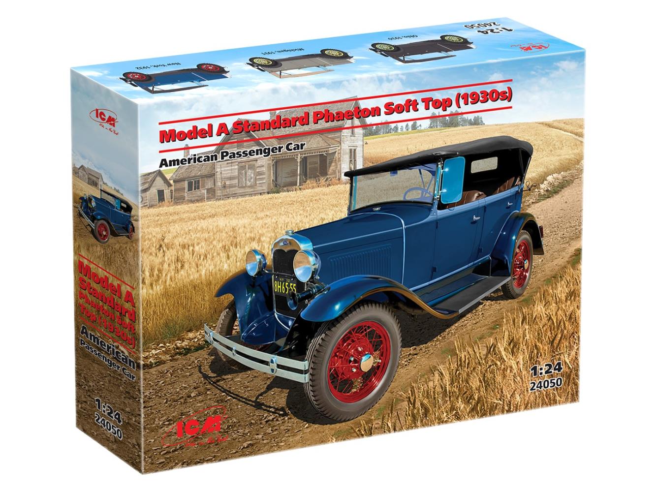 ICM 24050 Model A Standard Phaeton Soft Top (1930s) 1:24 Neu