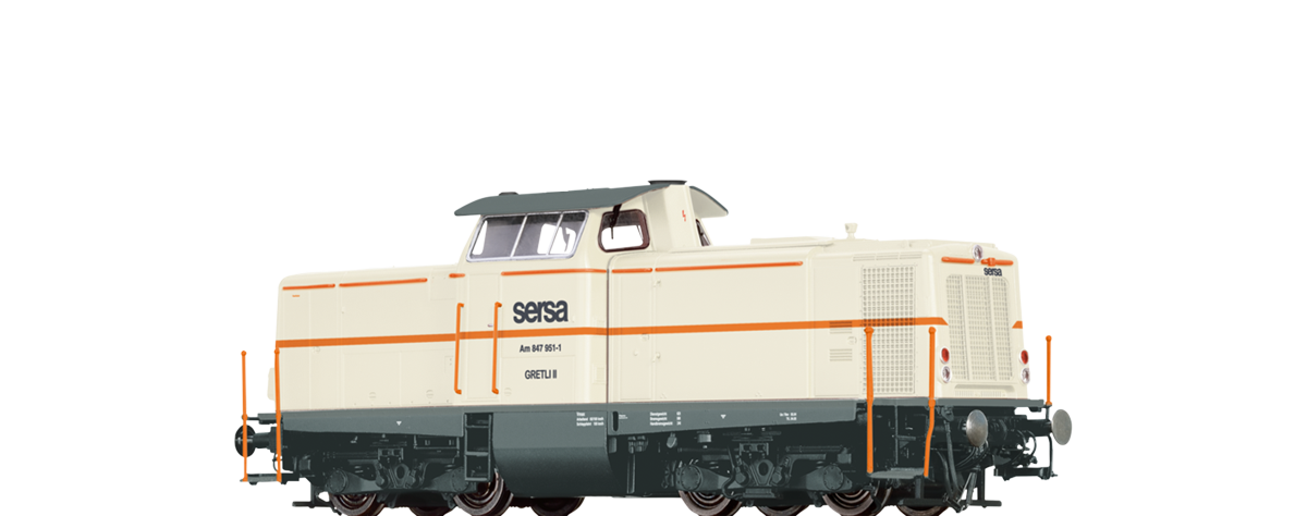Brawa 42872 Diesellok Serie Am847 der Sersa - Spur H0 - DC - Neu