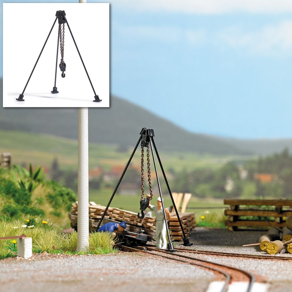 Busch 12374 Dreibock mit Kettenzug 1:87 Spur H0f Bausatz Neu OVP