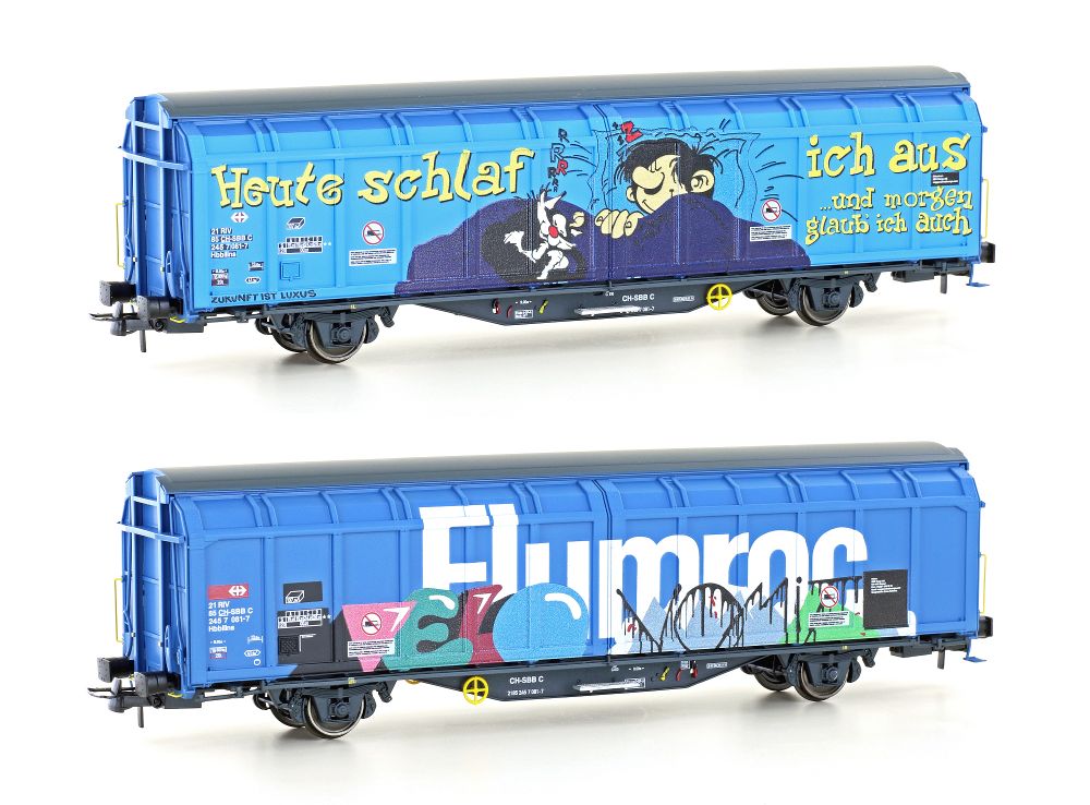 Hobbytrain H45103 Schiebewandwagen Hbbillns SBB Ep.VI Graffiti Spur H0