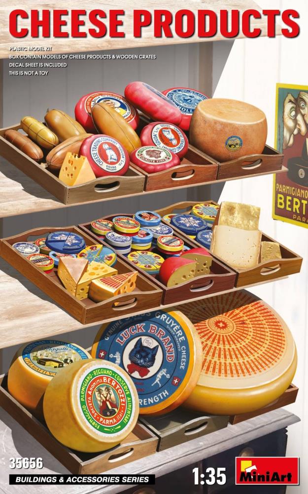 MiniArt 35656 CHEESE PRODUCTS 1:35 Modellbausatz Neu OVP
