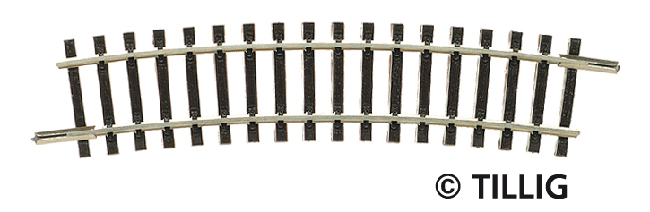 Tillig 83107 Gebogenes Gleis R22 R353 mm/15° 1:120 Spur TT Neu
