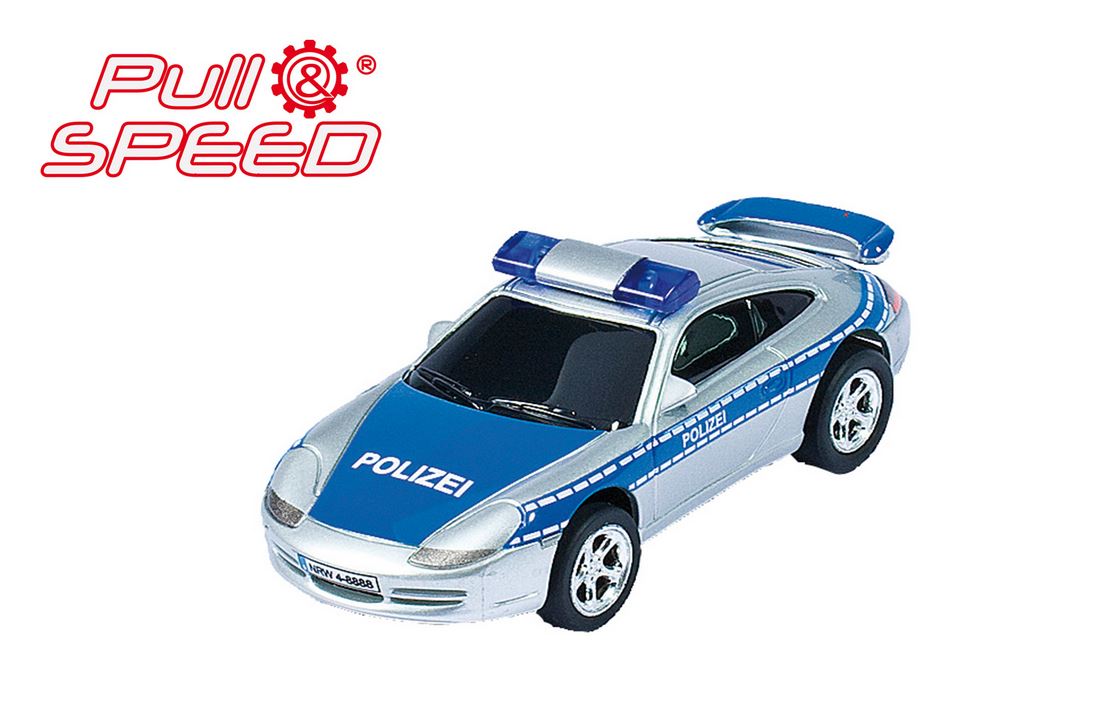Carrera 17203 Pull & Speed Porsche GT3 "Polizei" 1:43 Neu OVP