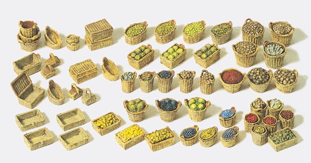 Preiser 17502 Körbe + Obst + loses Gemüse