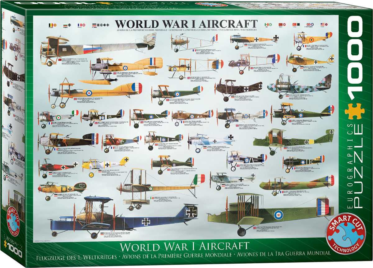EUROGRAPHICS 6000-0087 Kriegsflugzeuge des 1. Weltkrieges 1000 Teile Puzzle