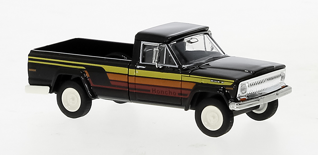 Brekina 19811 Jeep Gladiator B, schwarz/rot, Honcho, 1968 - 1:87