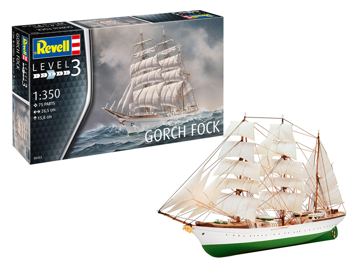 Revell 05432 Gorch Fock 1:350 Modellbausatz Neu OVP
