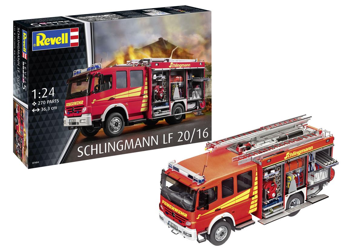 Revell 07404 Schlingmann LF 20/16 1:24 Modellbausatz Neu OVP