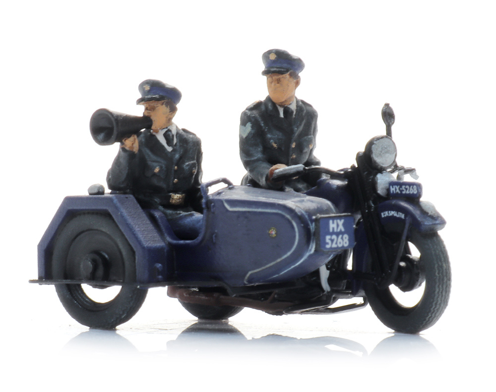 Artitec 387.580 Reichspolizeimotorrad Beiwagen + 2 Figuren Spur H0