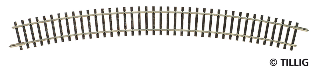 Tillig 83111 Gebogenes Gleis R31 R396 mm/30° 1:120 Spur TT Neu