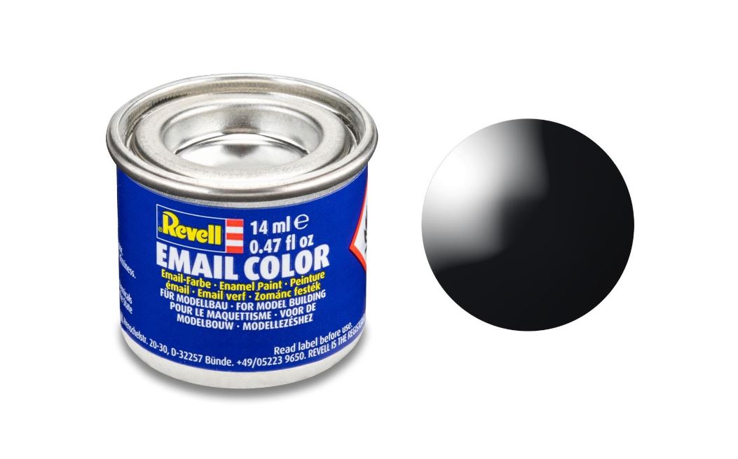 Revell 32107 Email Color schwarz glänzend RAL 9005 14 ml-Dose Neu