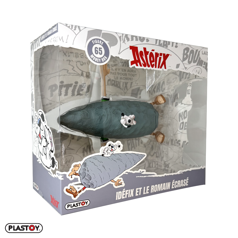 Plastoy 80279 Idefix und der zerquetschte Römer 8 cm Spardose Neu OVP