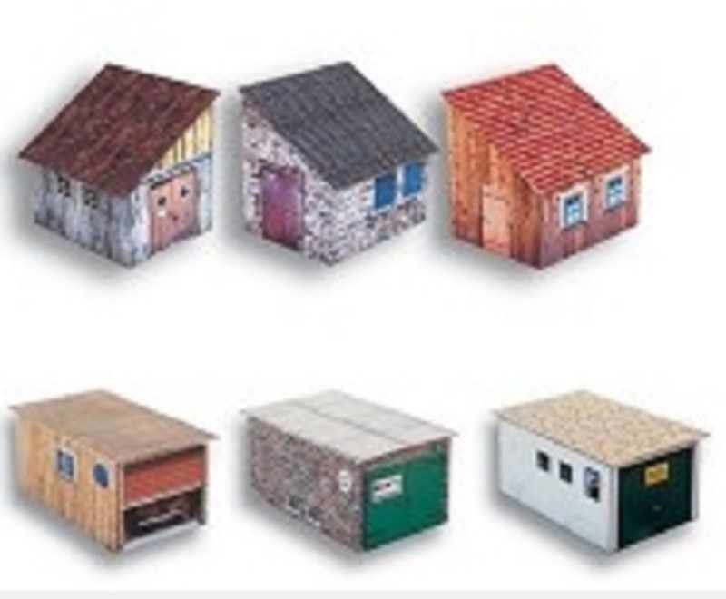 Heki 10510 Nebengebäude Bastelbogen Spur H0 1:87