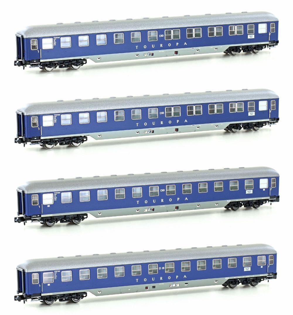 Hobbytrain H22200 4er Set Liegewgn DB/ TOUROPA Ep.IIIb Set 1 Spur N
