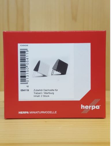 Herpa 054119 Dachzelt aufgebaut für Trabant/Wartburg 1:87 H0 Neu OVP