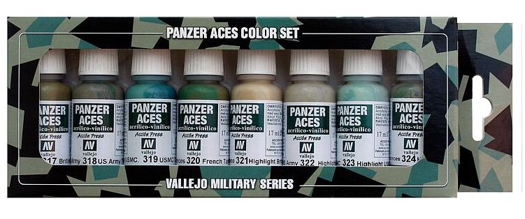 Vallejo 70126 Farb-Set, Set 3 - Panzer - Uniformen I, 8 x 17 ml