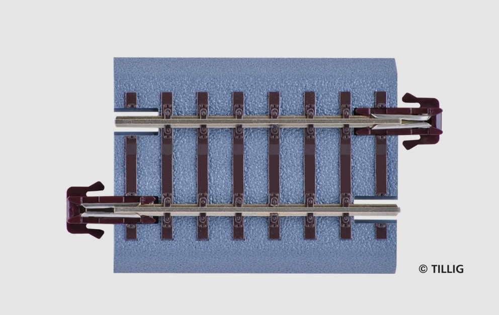 Tillig 83715 Bettungsgleis braun, Länge 41,5 mm gerades Gleis G4