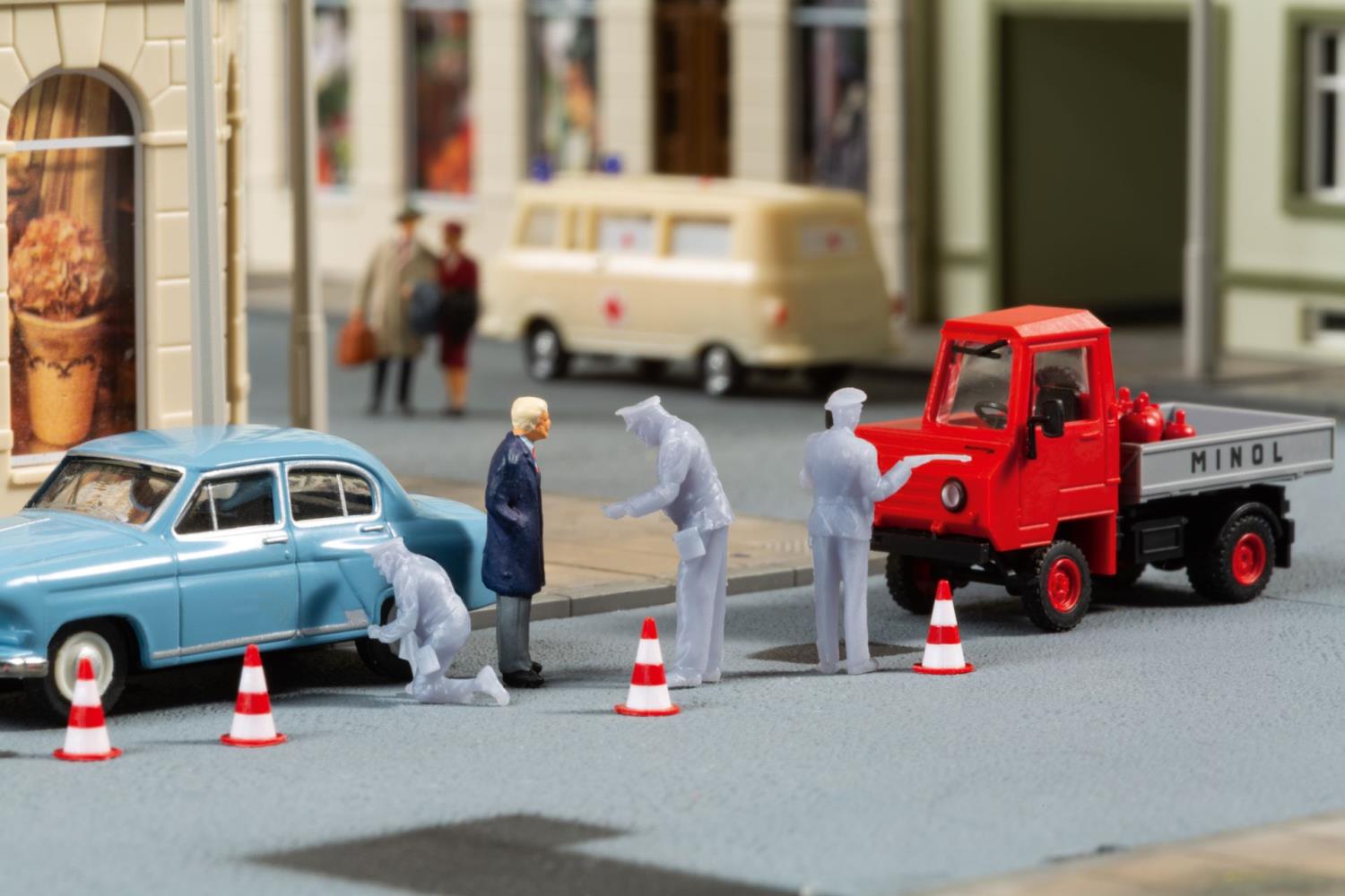 Auhagen 43684 Figuren Verkehrskontrolle 1:120 Spur TT Neu OVP