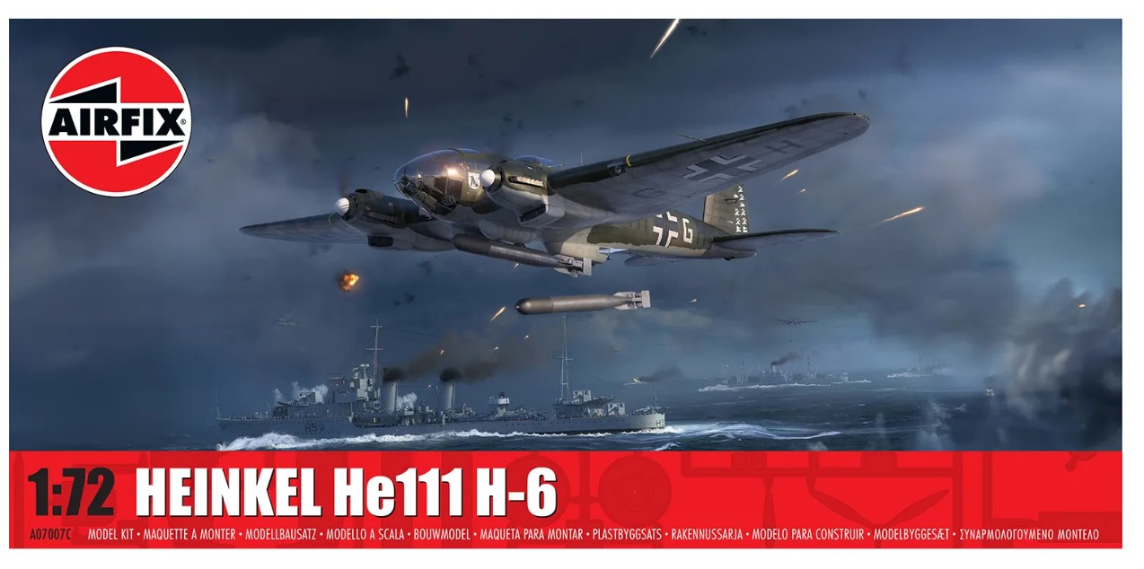 Airfix A07007C Heinkel He111 H-6 1:72 Modellbausatz Neu OVP