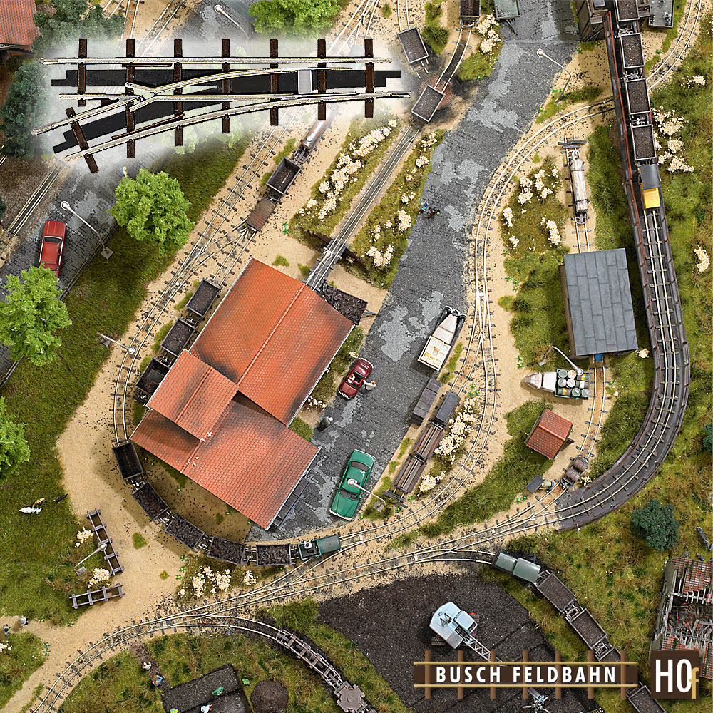 Busch 12341 Weiche links 1:87 Spur H0f Neu OVP