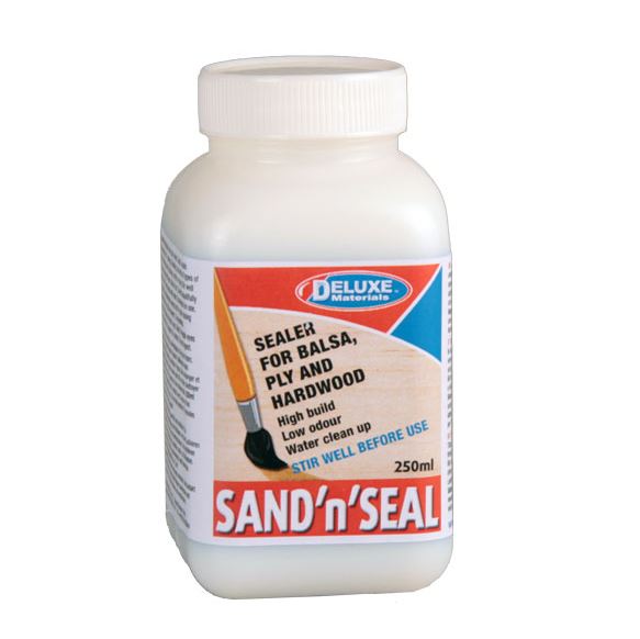 Deluxe Materials 44097 DELUXE Sand 'n' Seal Porenfüller/Grundierung 250 ml Neu OVP