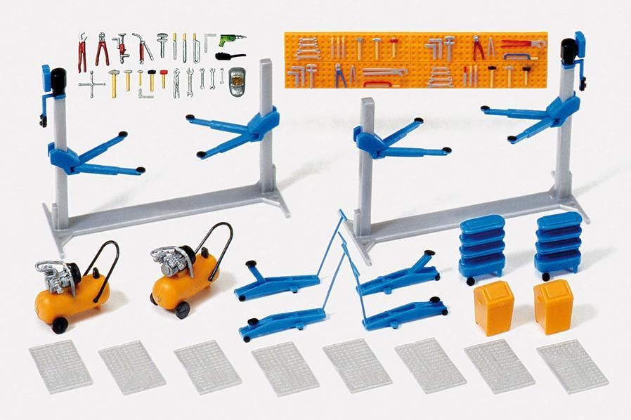 Preiser 17186 Einrichtung Kfz-Werkstatt 1:87 Spur H0 Bausatz Neu