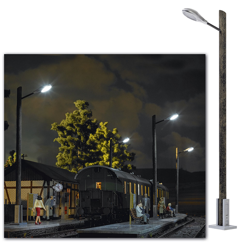 Busch 10800 Straßenleuchte mit Holzmast 1:45 Spur 0 Neu OVP