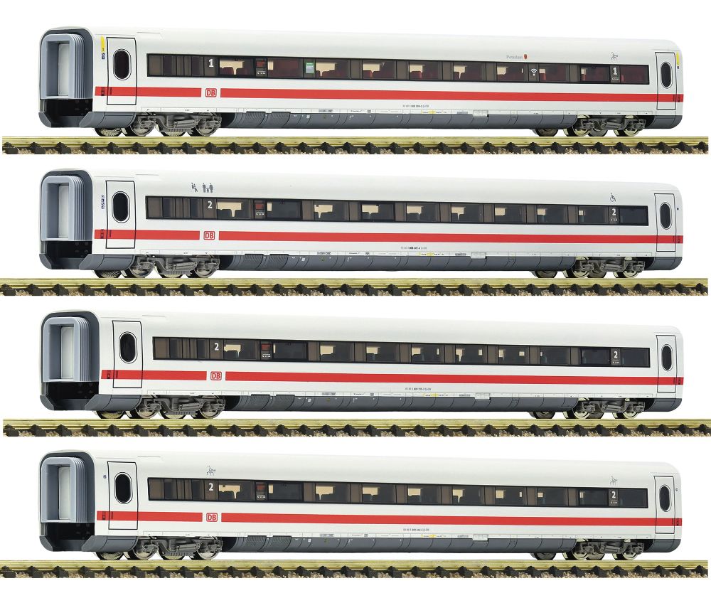 Fleischmann 7760004 4-tlg Set Ergänzung zum ICE 2 (BR 402) DB AG Spur N