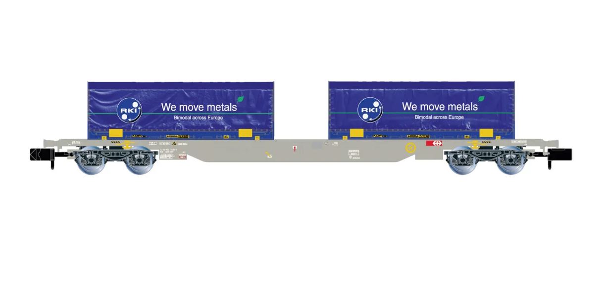 Arnold HN6659 4-achs Containerwagen Rheinkraft 1:160 Spur N Neu