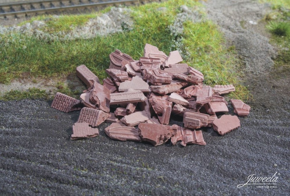 Juweela 21213 Bauschutt/Trümmer rot, 40g (Miniatur)