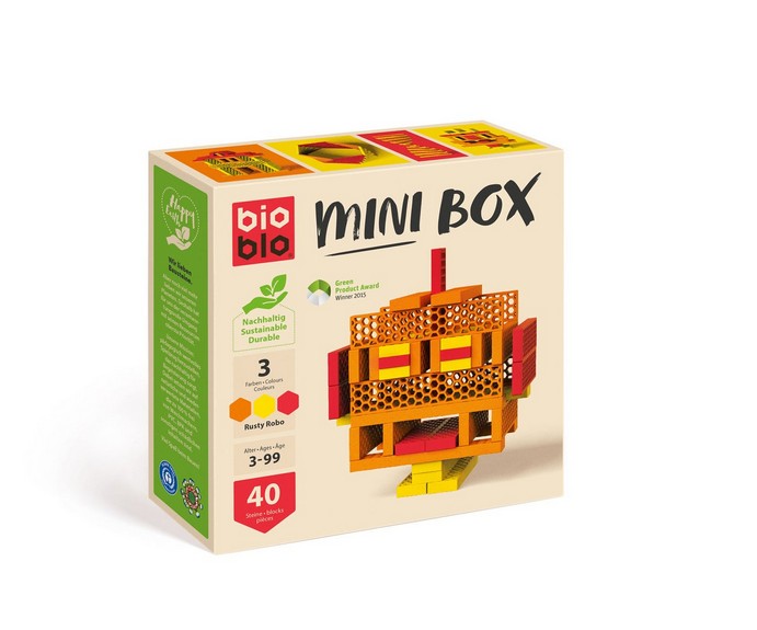 Bioblo 64032 Mini Box "Rusty Robo" mit 40 Bausteinen Neu OVP