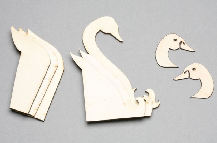 Ziterdes 6079500 Gallionsfigur Schwan 8-tlg Laser-Cut Bausatz Schiff Tabletop